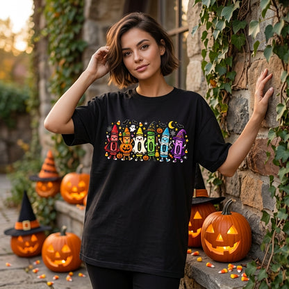 Halloween Crayon Teacher T-shirt Sweatshirt Hoodie - Cute Spooky Classroom Tee - mockup 1