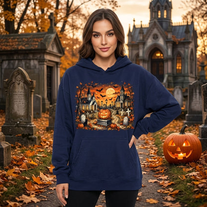 Vintage Halloweentown Est 1998 Spooky Scene T-shirt Sweatshirt Hoodie – Retro 90s Gift - mockup 2