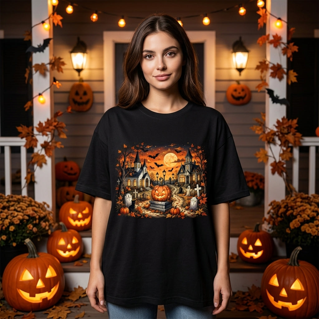 Vintage Halloweentown Est 1998 Graphic T-shirt Sweatshirt Hoodie – Spooky Retro Halloween Gift - mockup 1