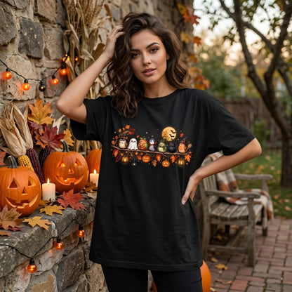 Cute Halloween Birds on a Branch T-shirt Sweatshirt Hoodie – Fall Spooky Season Gift - mockup 3