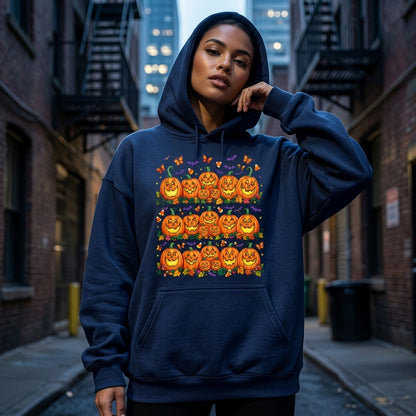 16 Halloween Pumpkin 90s Graphic T-shirt Sweatshirt Hoodie – Spooky Autumn Crewneck - mockup 3