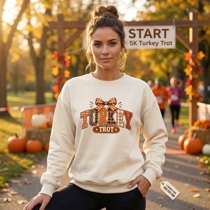 Custom Turkey Trot Sweatshirt T-shirt Hoodie - Personalized Thanksgiving 5K Team Running Tees - mockup 1