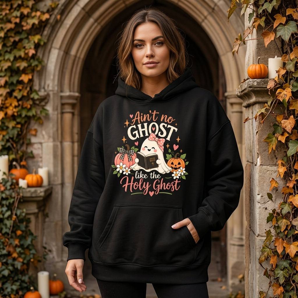 Ain't No Ghost Like The Holy Ghost Christian Halloween T-shirt Sweatshirt Hoodie for Teachers - mockup 1