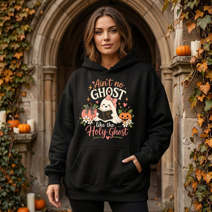 Ain't No Ghost Like The Holy Ghost Christian Halloween T-shirt Sweatshirt Hoodie for Teachers - mockup 1