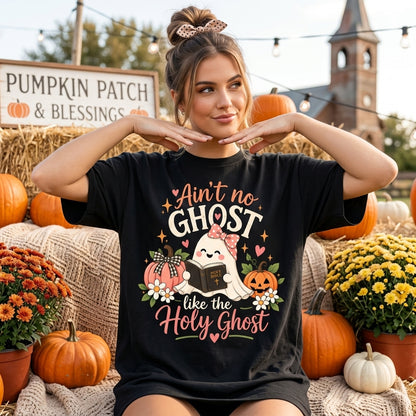 Ain't No Ghost Like The Holy Ghost Christian Halloween T-shirt Sweatshirt Hoodie for Teachers - mockup 3