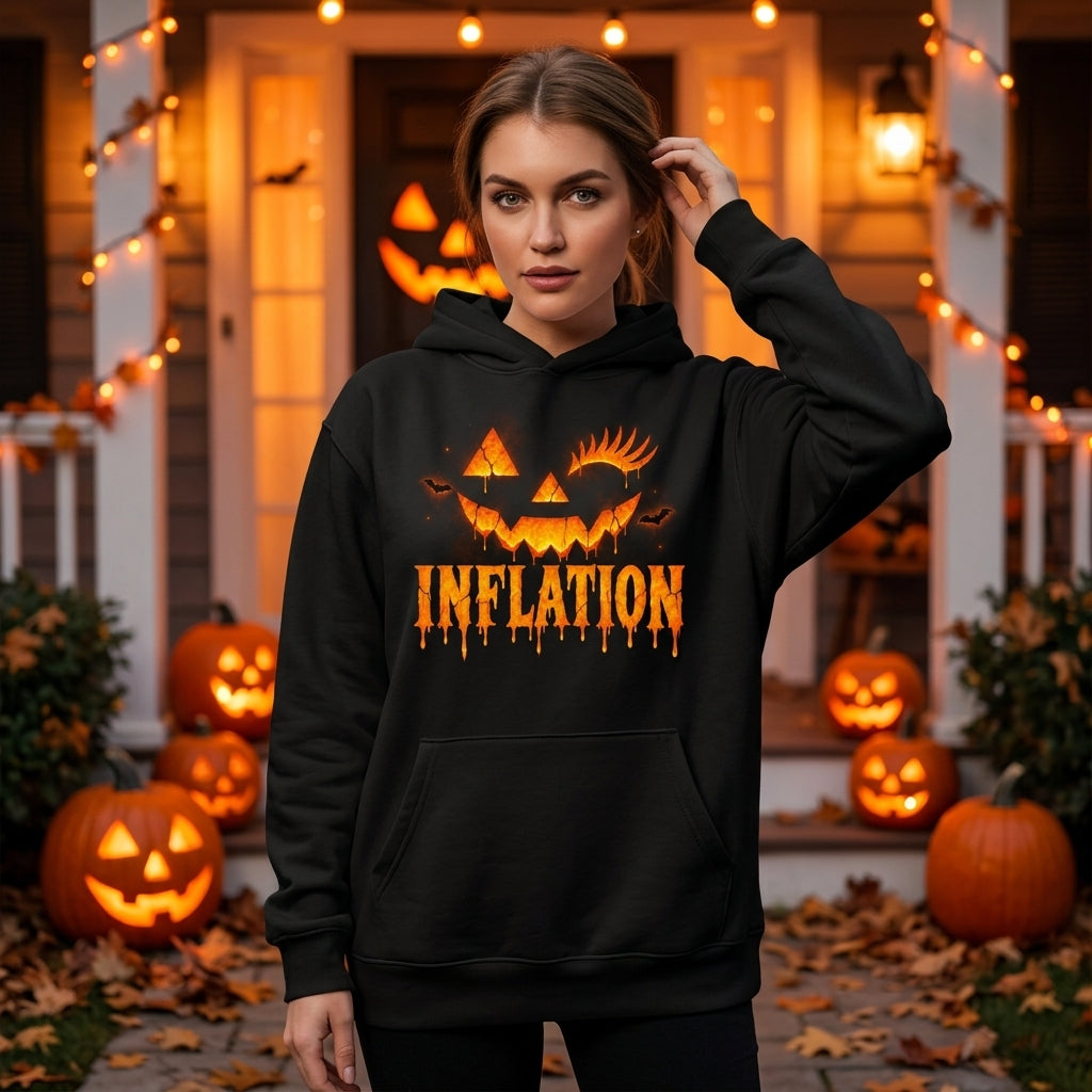 Due to Inflation This is My Funny Halloween Costume T-shirt Sweatshirt Hoodie - mockup 1