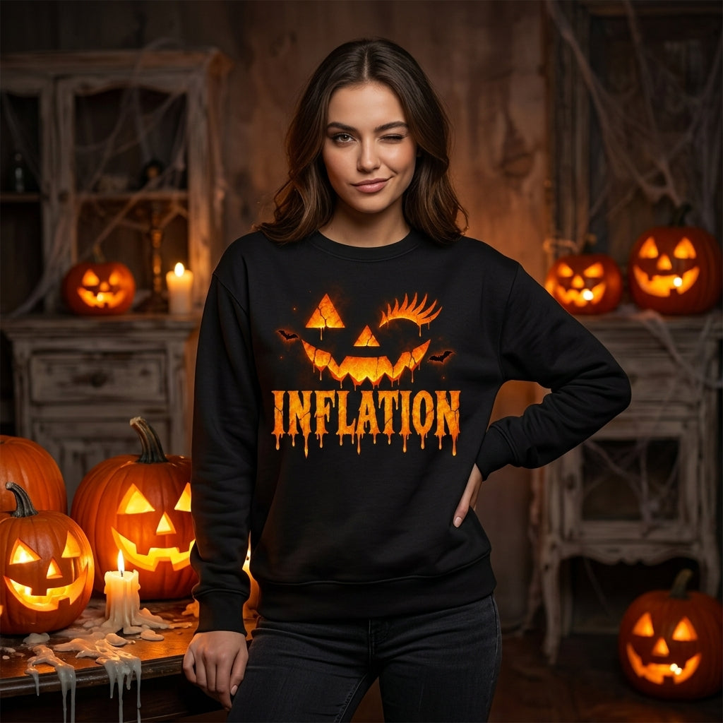 Due to Inflation This is My Funny Halloween Costume T-shirt Sweatshirt Hoodie - mockup 2