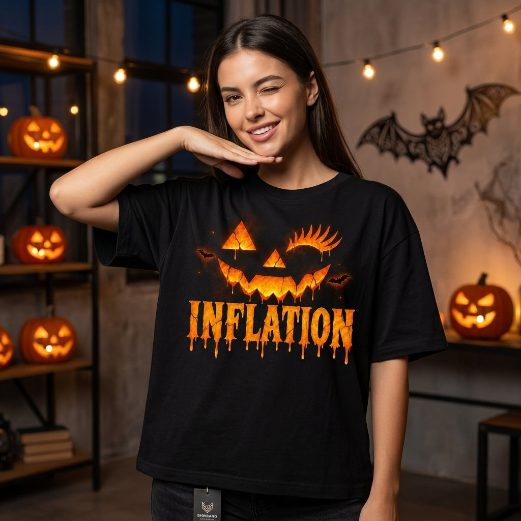 Due to Inflation This is My Funny Halloween Costume T-shirt Sweatshirt Hoodie - mockup 3