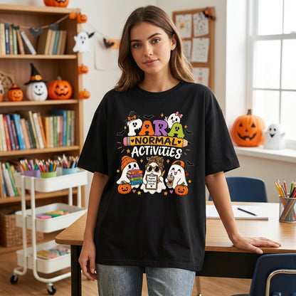 Para Normal Activities SPED Teacher Ghost Halloween T-shirt Sweatshirt Hoodie - Cute Paraprofessional Gift - mockup 3