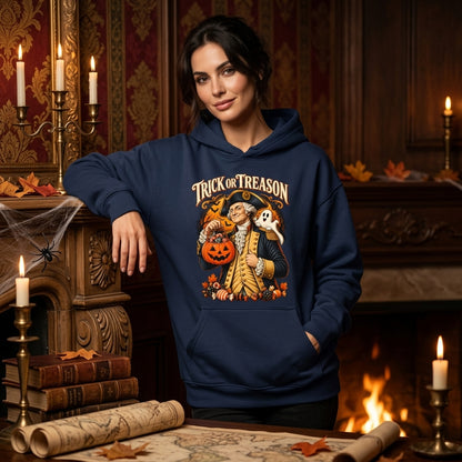 Trick Or Treason George Washington Patriotic Halloween T-Shirt Sweatshirt Hoodie - mockup 2