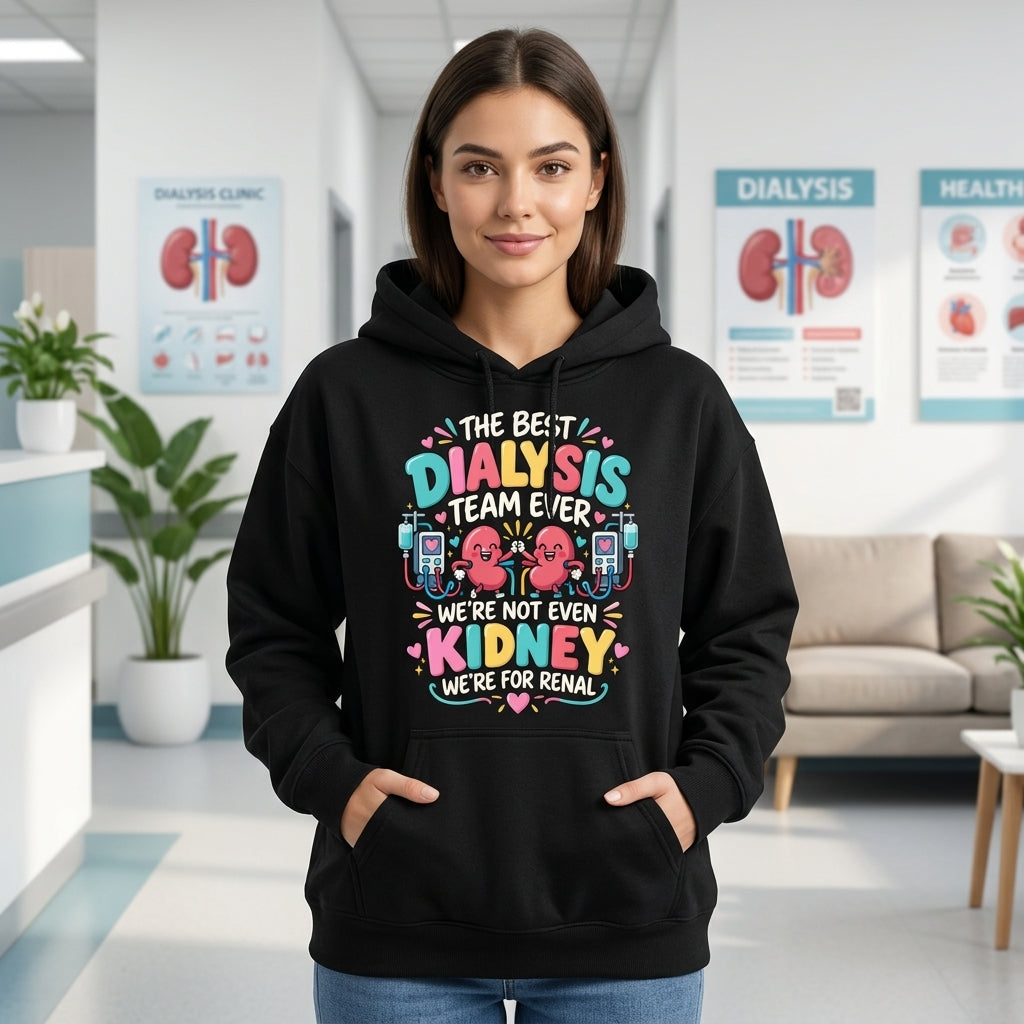 The Best Dialysis Team Ever T-shirt Sweatshirt Hoodie – Funny Renal Nurse Gift - mockup 1