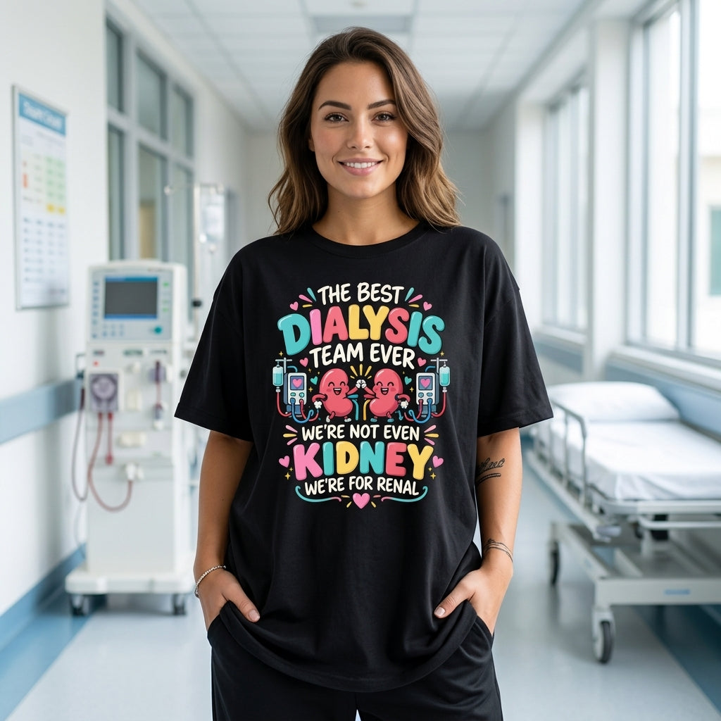 The Best Dialysis Team Ever T-shirt Sweatshirt Hoodie – Funny Renal Nurse Gift - mockup 3