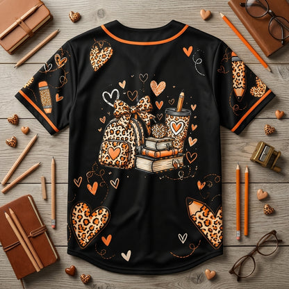 Custom K is for Kindness Orange Anti Bullying Unity Day Baseball Jersey for Teachers & Kids - mockup 4