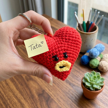 Handmade Crochet Character Keychain - Cute Amigurumi Bag Charm