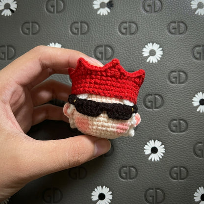 Handmade Crochet Boy Doll Keychain - Cute Knitted Figure Bag Charm