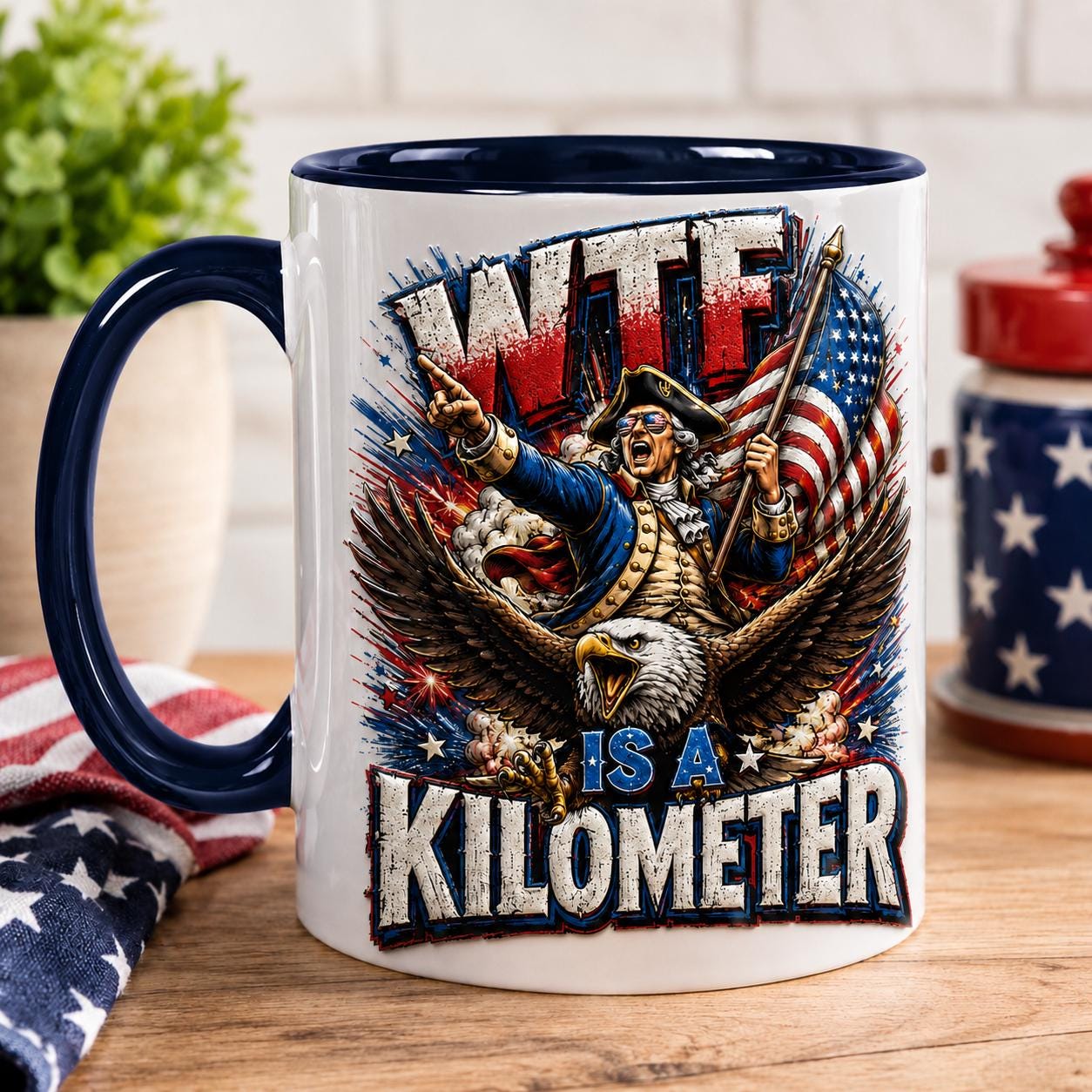 WTF Is A Kilometer Mug - Funny 4th of July Coffee Cup