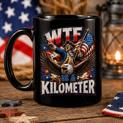 WTF Is A Kilometer Mug - Funny 4th of July Coffee Cup