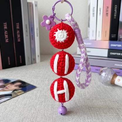 Handmade Crochet Kpop Lightstick Keychain - Cute Yarn Bag